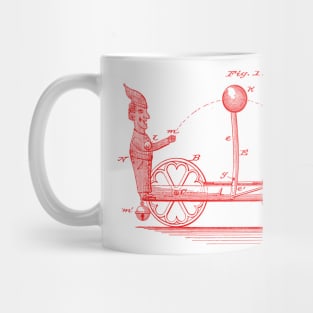 Ball Tossing Mechanical Wheeled Toy Patent Illustration Mug